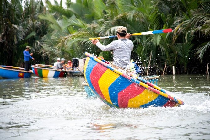Basket Boat Ride, Coconut Forest, Sunset and Hoi An Town by Night - The stone-carving village near Non Nuoc