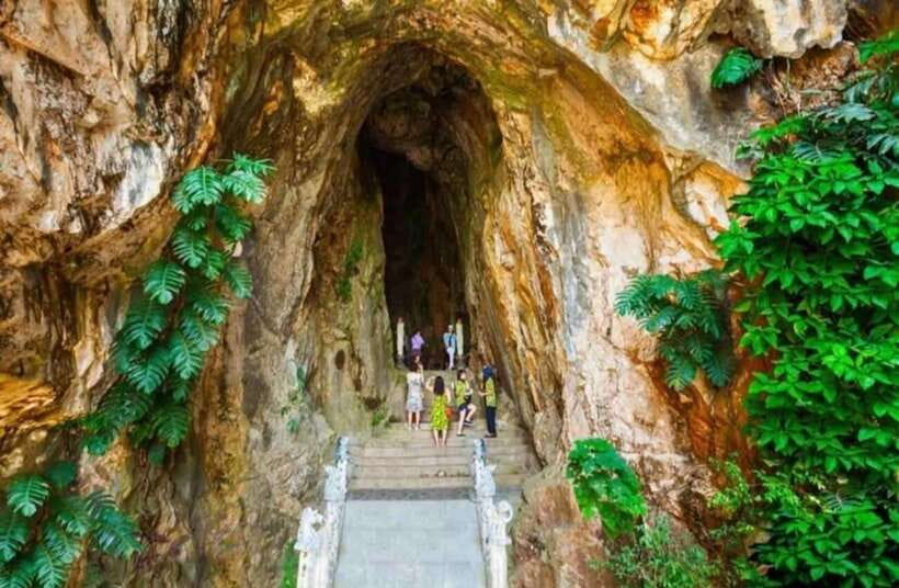 Da Nang: Bana Hills, Golden Bridge and Marble Mountains Trip - Marble Mountains begins with caves, shrines, and steep stone steps