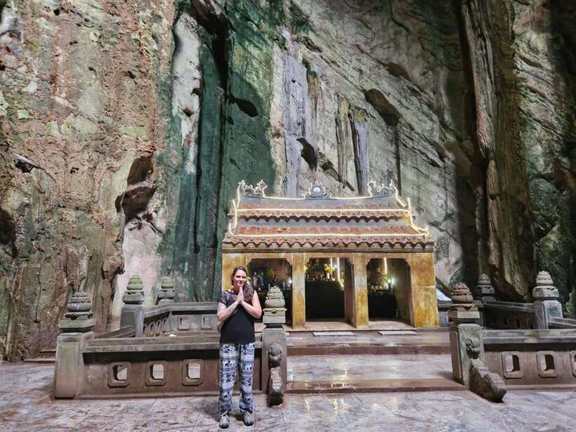 Da Nang City Sightseeing Private Tour With Hai Van Pass - Marble Mountains means caves, pagodas, and steps