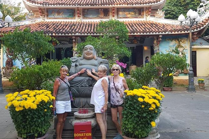 Da Nang city with Marble Mountain - Monkey Mountain-Dragon Bridge - Lady Buddha and Linh Ung Pagoda on Son Tra Peninsula
