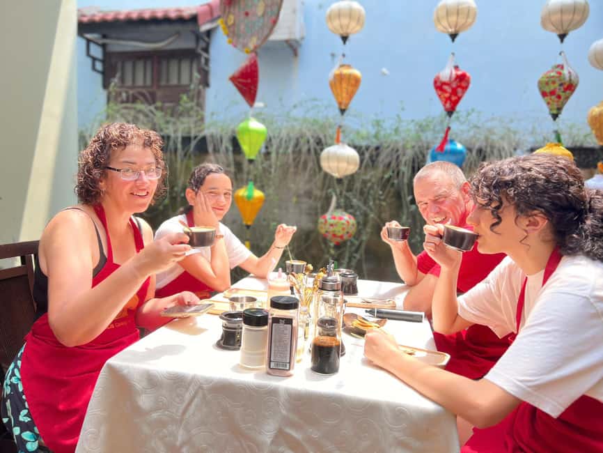 Da Nang: Coffee Making And Cooking Class - Sitting down to eat what you made