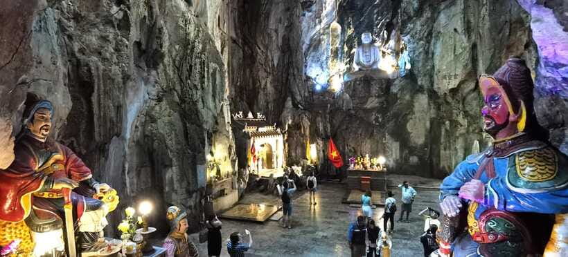 Da Nang/Hoi An: Marble & Monkey Mountains with Am Phu Cave - Am Phu Cave and its theatrical view of the afterlife