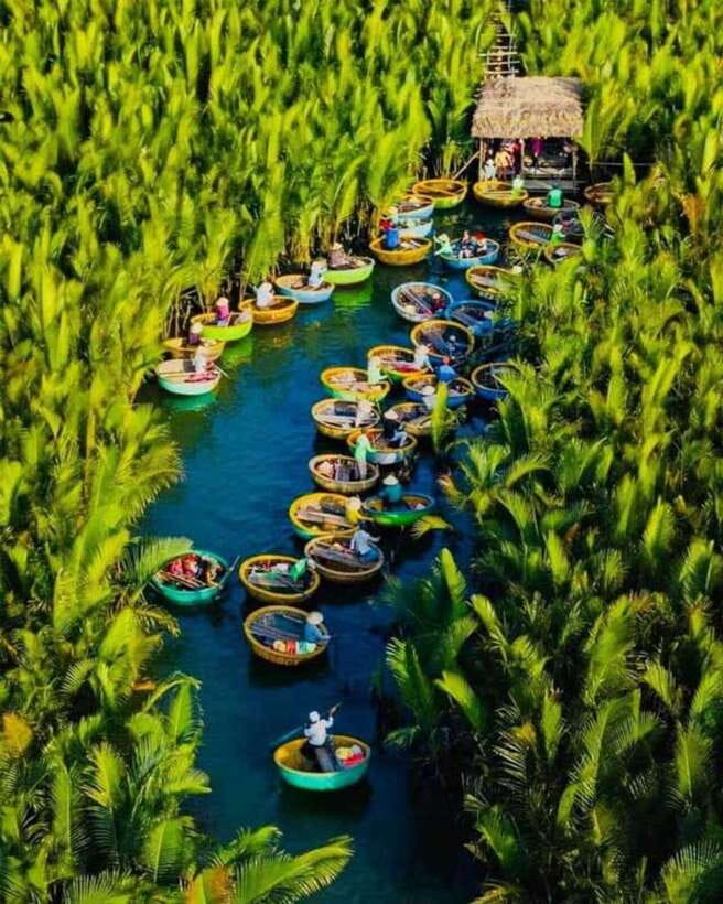 Da Nang: Marble Mountains, Hoi An, and Coconut Forest Tour - Cam Thanh Coconut Forest by basket boat