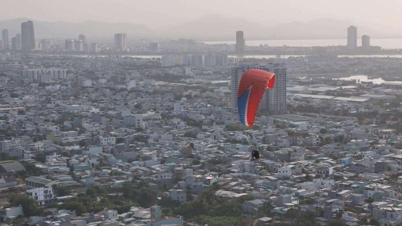 Da Nang Private paragliding experience on Monkey Mountain - Landing beside a fishermen’s village