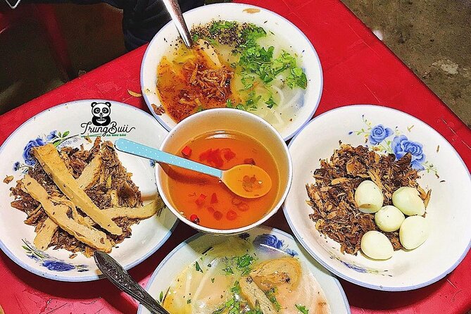 Danang Food City Tour by Motorbike - Private Tour - Eating beneath Tran Thi Ly Bridge
