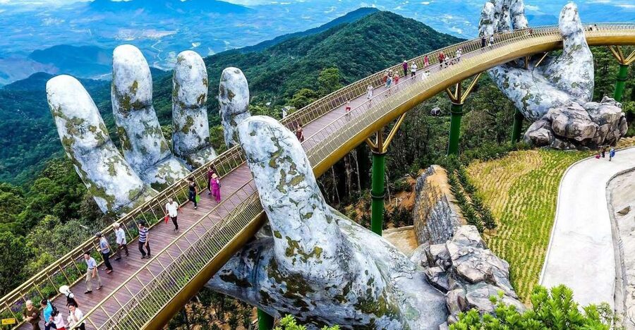 From Da Nang: Ba Na Hills Golden Bridge Day Tour & Lunch - French Village and the buffet lunch