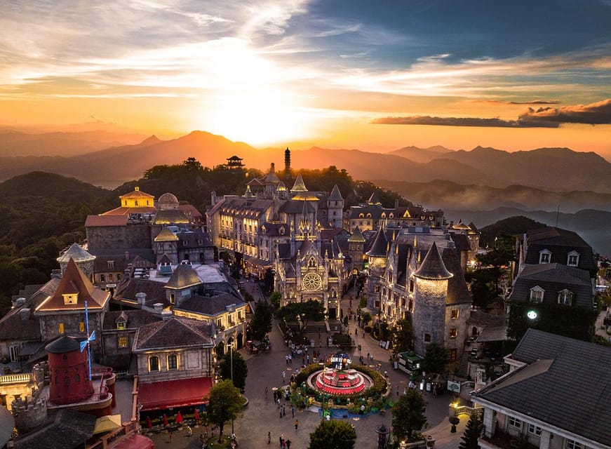 From Da Nang: Full-Day Ba Na Hills and Golden Bridge Tour - French streets above the clouds