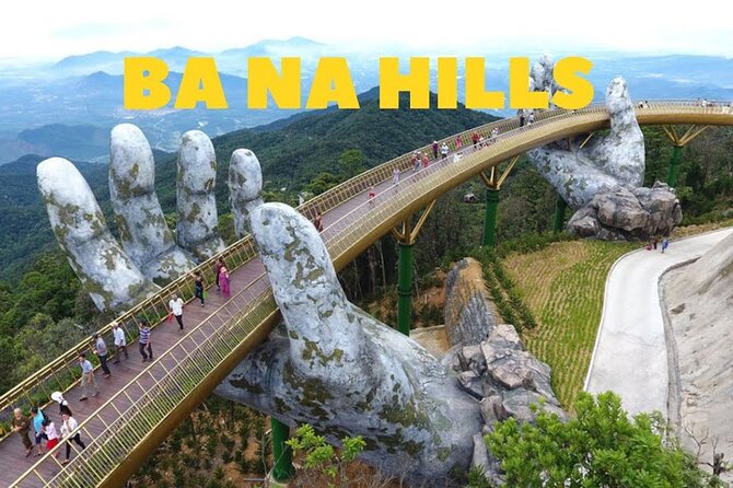 Golden Bridge -Ba Na Hills including buffet lunch ,Cable car 2 way From Da Nang - Le Jardin D’Amour, the pagoda, and the wine cellar