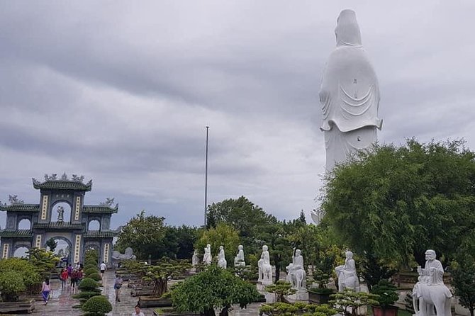 Guided Fullday Tour :Golden Bridge,Dragon Bridge,Marble Mountain,Monkey Mountain - Marble Mountains, pagodas, and wartime caves