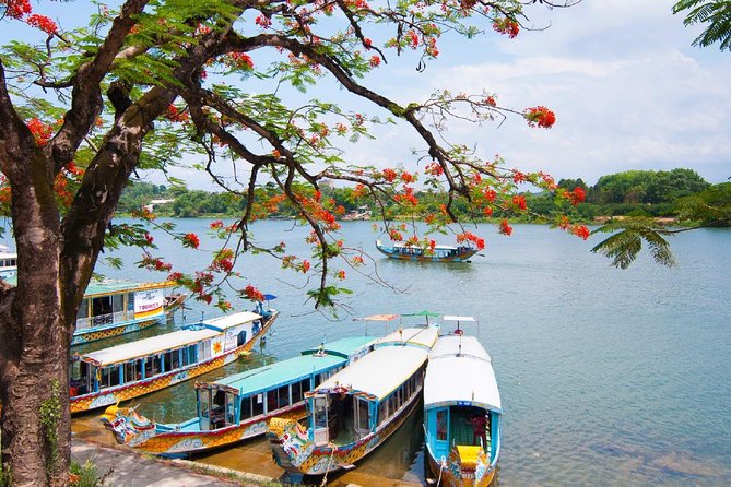 Hue Imperial City & Hai Van Pass Small Group Tour from Da Nang – Full Day - Thien Mu Pagoda beside the Perfume River