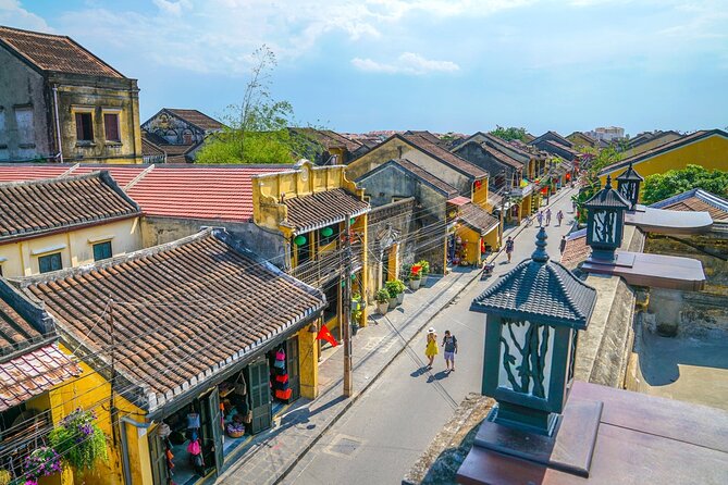 Marble Mountain - Hoi An Colour Lanterns & Night Market from DN - Japanese Bridge and the lantern-lit old town