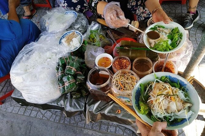 Private Guided Night Tour and Bar in Danang - Eating bun thit nuong like a local
